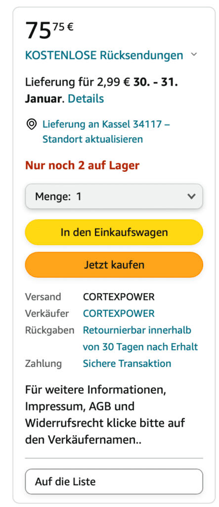 Behalte immer den Lagerbestand deiner Produkte im Blick, um die Buy Box zu bekommen und zu behalten