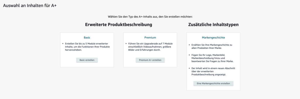 Amazon-A-plus-Auswahlbereich